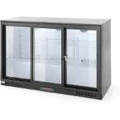 Hendi Bar Kühlschrank 303L, mit Schiebetüren, Kühlschrank mit LED-Innenbeleuchtung, Digitalanzeige und Temperaturregelung, Maße: (B x T x H) 500 x 1335 x 900 mm
