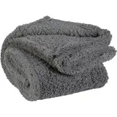 Unique living - Plaid/Decke Teddy - grau - 150 x 200 cm
