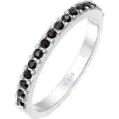 Elli Silberring "Ring Bandring Memoire Kristalle 925 Silber" Gr. 58, silber, Fingerringe, Damen, 58, Silber 925 (Sterlingsilber), Silberring