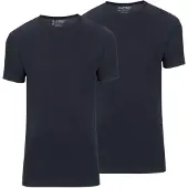 Slater 2er-Pack T-shirt Basic Extra Lang Rundhals Weiß
