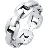 KUZZOI Silberring "Ring Herren Anker Kettenring Trend 925 Silber" Gr. 60, silber, Fingerringe, Herren, 60, Silber 925 (Sterlingsilber), Silberring
