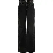 ONLY High-waist-Jeans "ONLHOPE HW WIDE DNM REA129 NOOS", Damen, Gr. 30, Länge 30, schwarz (schwarz denim), Denim/Jeans, Obermaterial: 100% Baumwolle, unifarben, lang, Jeans High-waist-Jeans, Baumwolle