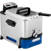 Tefal Oleoclean Pro Inox & Design FR8040, 3,5 l, 1,2 kg, Einzelbild, Schwarz, Edelstahl, 2300 W, 348 mm