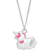 Elli Halskette Kinder Einhorn Wolke Emaille 925 Silber Elli Bunt