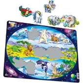 Larsen Puzzles Puzzle - Tierische Weltreise