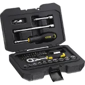 Stanley Steckschlüssel-Set STANLEY 38-teilig 1/4" mit Ratsche und Bits