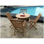 Lestix International Teak Klappstuhl Alessandria (2 Stück) ohne Auflage - Lehne: 110cm