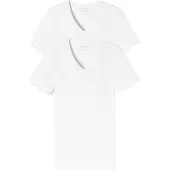 Schiesser T-Shirt "T-Shirt 2PACK T-shirt 2er Pack", Herren, Gr. 4XL, weiß, Obermaterial: 95% Baumwolle CO. 5% Elasthan EL., Shirts T-Shirt