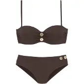Vivance Bügel-Bandeau-Bikini mit edlen Zierknöpfen