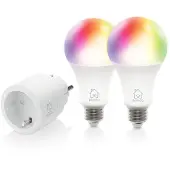 Deltaco SH-KIT01, Weiß, 802.11b, 802.11g, Wi-Fi 4 (802.11n), E27, Multi, 2700 K, 6500 K