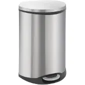 EKO Shell Bin Abfalleimer Matt Silber Edelstahl 50L