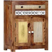 vidaXL Beistellschrank 60x30x75 cm Massivholz Akazie