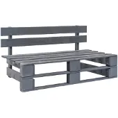 vidaXL Outdoor-Bank Paletten Holz Grau