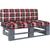 vidaXL Outdoor-Mittelsofa Paletten Imprägniertes Kiefernholz Grau