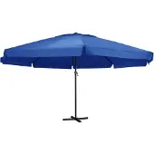 vidaXL Sonnenschirm mit Aluminium-Mast 500 cm Azurblau