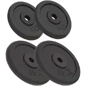 vidaXL Hantelscheiben 4 Stk. 2x10 kg+2x5 kg Gusseisen