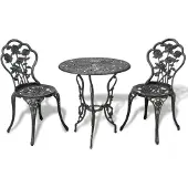 vidaXL 3-tlg. Bistro-Set Aluminiumguss Grün