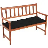 vidaXL Gartenbank mit Auflage 120 cm Massivholz Akazie
