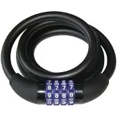QT Cycletech Spiralschloss-Ziffer-Kombination 1200 x 12 mm schwarz