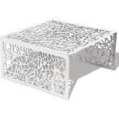 vidaXL Couchtisch Silbern Geometrisches Lochmuster Aluminium