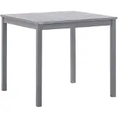 vidaXL Gartentisch Grau 80x80x74 cm Massivholz Akazie