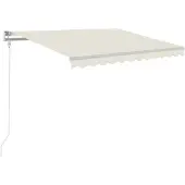 vidaXL Markise Automatisch Einziehbar 350x250 cm Creme