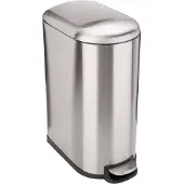 Kitchen Move 40-liter-treteimer aus silberfarbenem edelstahl - BAT-95976-002
