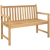 vidaXL Gartenbank 114 cm Massivholz Teak