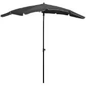 vidaXL Sonnenschirm mit Mast 200x130 cm Anthrazit