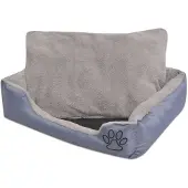 vidaXL Hundebett mit gepolstertem Kissen Größe M Grau