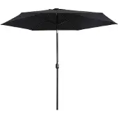 vidaXL Sonnenschirm mit Metall-Mast 300 cm Schwarz