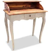 vidaXL Schreibtisch Massives Mahagoniholz 80x40x92 cm
