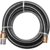 vidaXL Saugschlauch mit Messing-Anschlüssen 4 m 25 mm Schwarz