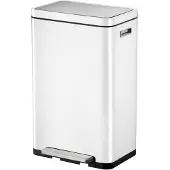 EKO - X-Cube Treteimer 30 Liter - Steel Stainless steel Polypropylene - Weiß, Matt Edelstahl