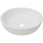 vidaXL Waschbecken Rund Keramik Weiß 42 x 12 cm