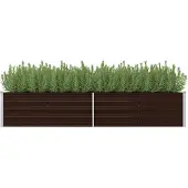vidaXL Garten-Hochbeet Braun 240 x 80 x 45 cm Verzinkter Stahl