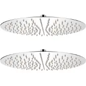 vidaXL Regenduschköpfe 2 Stk. Edelstahl Ø 40 cm