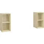 vidaXL TV-Schränke 2 Stk. Sonoma-Eiche 72x35x36,5 cm Holzwerkstoff