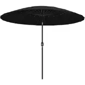 vidaXL Sonnenschirm mit Aluminium-Mast 250 cm Schwarz