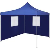 vidaXL Faltzelt mit 2 Wänden 3 x 3 m Blau