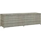 Yiwydaa Gartenbox Poly Rattan 200x50x60 cm Grau