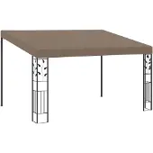 vidaXL Wand-Pavillon 4x3x2,5 m Taupe
