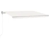 vidaXL Automatische Markise mit LED & Windsensor 450x300 cm Creme