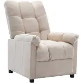 vidaXL Relaxsessel Creme Stoff