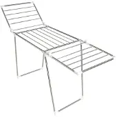 Wenko Wäscheständer "Modell Profi Plus", bunt (silberfarben, weiß), B:196cm H:90cm T:63cm, Edelstahl, Wäscheständer, Wäscheständer, Flügel Wäschetrockner, Edelstahl, klappbar, mit Zubehör-Set