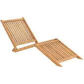 Natur24 Sonnenliege aus Teak 60 x 57 x 160 cm