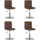 vidaXL Esszimmerstühle 4 Stk. Drehbar Braun Stoff