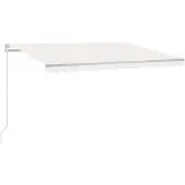 vidaXL Markise Manuell Einziehbar mit LED 450x300 cm Creme
