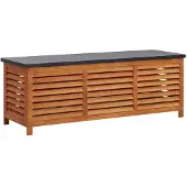 vidaXL Gartenbox 150x50x55 cm Eukalyptus Massivholz