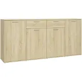 vidaXL Sideboard Sonoma-Eiche 160x36x75 cm Holzwerkstoff